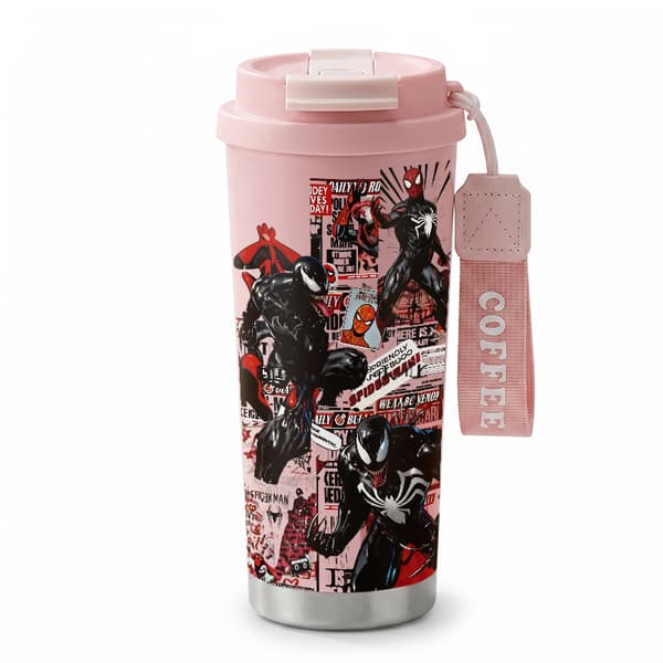Kaffetermos 500ml 316 Rustfritt Stål Fargerikt Design Pink