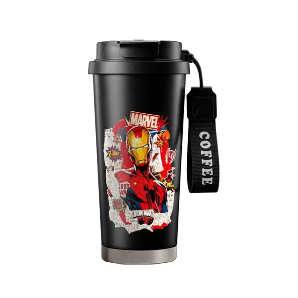 Kaffetermos 500ml Rustfritt Stål Juledesign Black