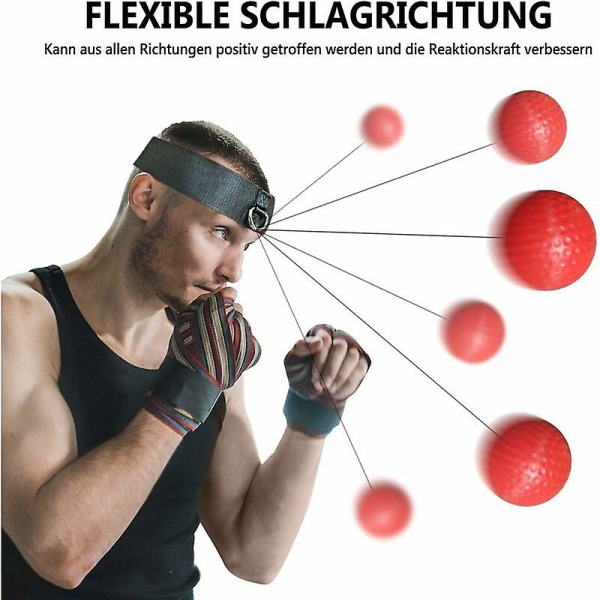 Reflexboll Boxningsträningsboll, Boxningssport, Lämplig för vuxna/barn, Bästa boxningsutrustning för hand-öga-koordination och fitness, Hemmaträning