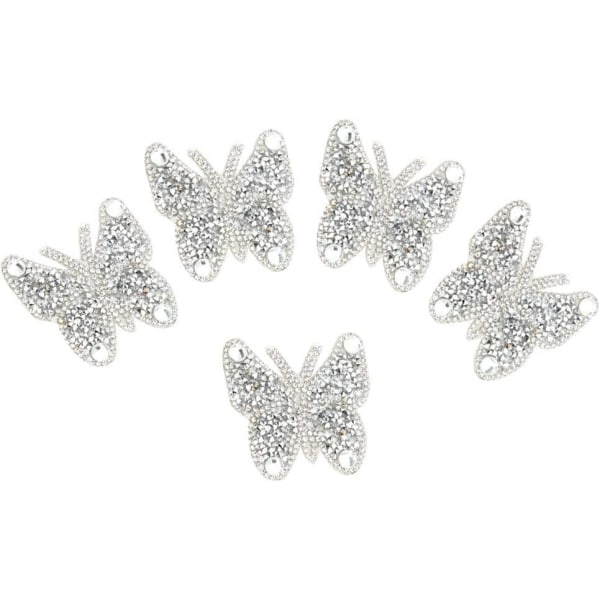 5 st Rhinestone Patch, Färgglada Butterfly Patches Adhesive