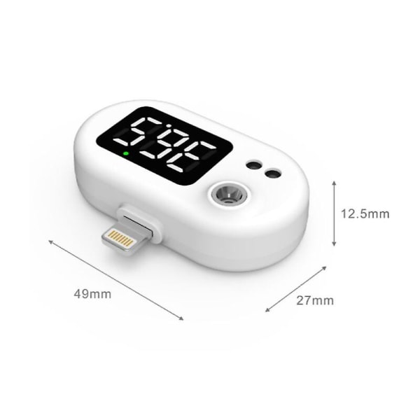 USB Smart Bärbar Termometer Mini Mobil Infraröd Termometer för iphone