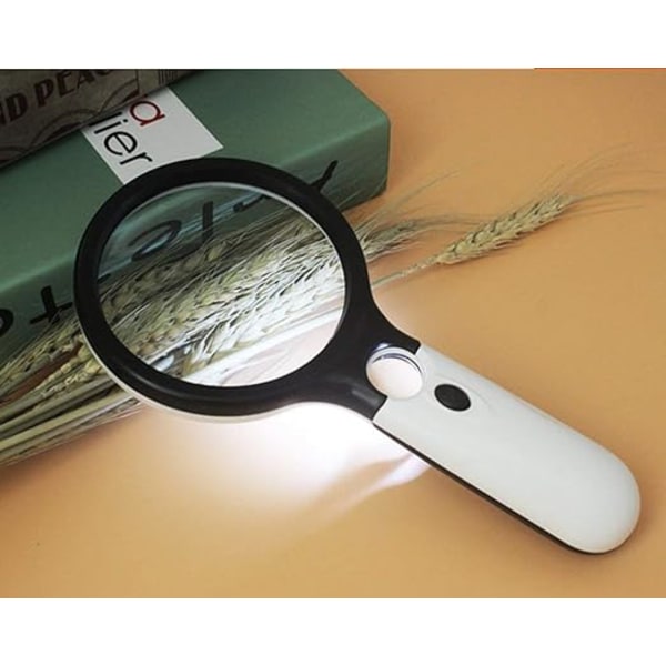 Handheld 45X magnifying glass, reading magnifying glass, jewelry