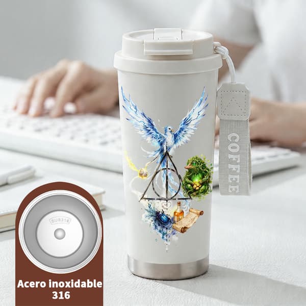 Kaffetermokande 500ml 316 Rustfrit Stål Moderne Design White