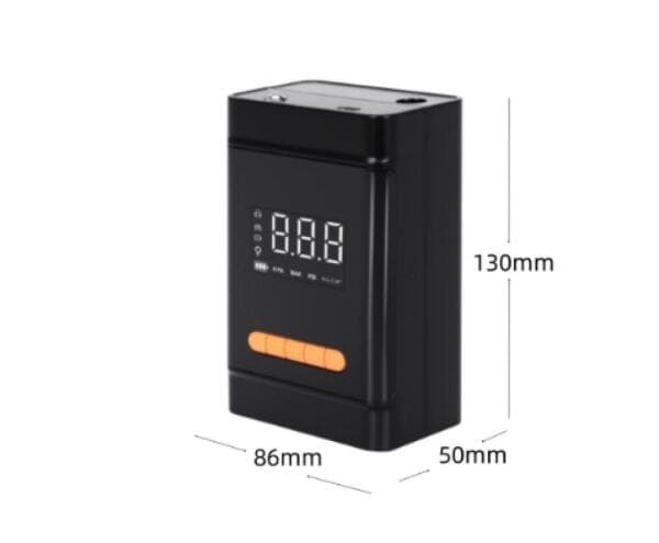 Bärbar luftpump för bil, trådlös intelligent digital display elektrisk luftpump med hög effekt, multifunktionell däckpump