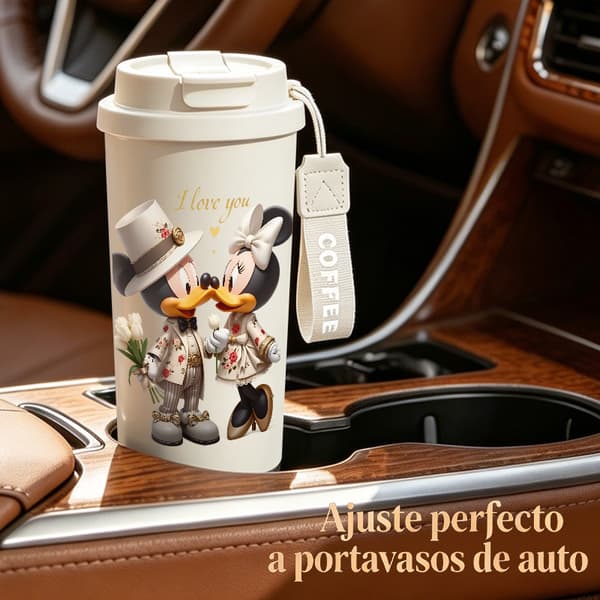 Kaffetermos 500ml 316 Rustfritt Stål Grafisk Design Pink