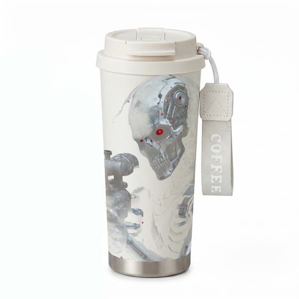 Kaffetermos 500ml 316 Rustfritt Stål Juledesign White