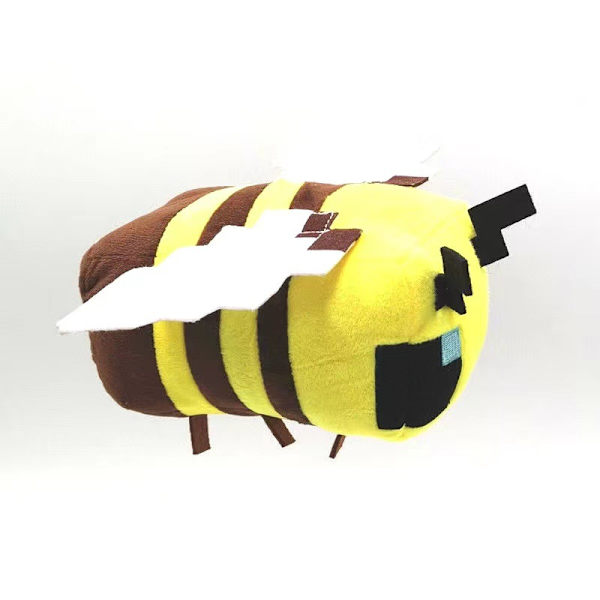 Minecraft Gul Bi-Spelperifer Plush Leksak Docka Present till barn, Bi Plush 7.9-tum Karaktärsdockor, Mjuk, Present