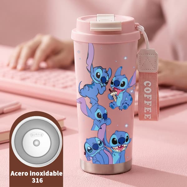 Termokopp 500ml Rustfritt Stål Halloween Design Pink