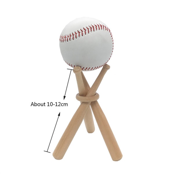 2 Baseball Ball Display Stands, Baseball Ball Display i trä