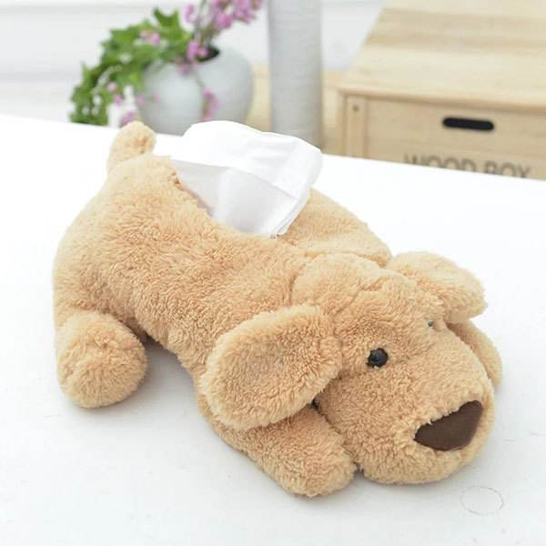 Dog sale tissue box