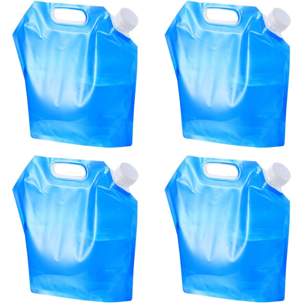 4 stk. bærbare 5 liters foldbare spande camping foldbare vand