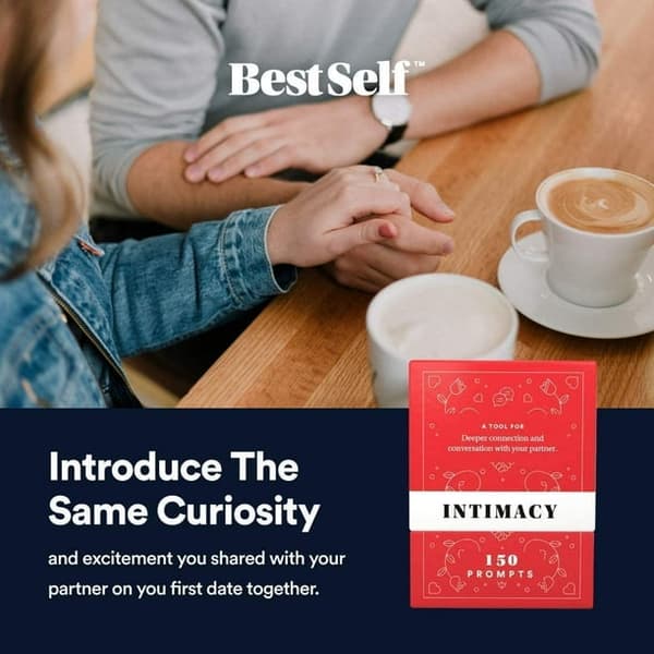 Intimacy Deck af BestSelf — 150 Engagerende Samtale Startere for Par til at Styrke Deres Forhold, Romantik, Tr