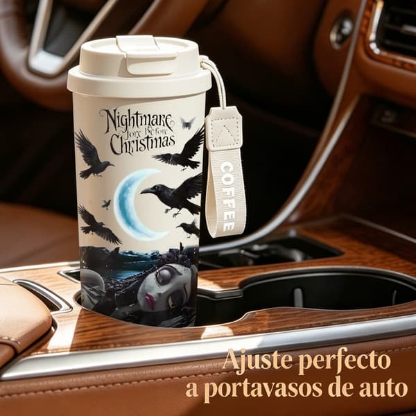 Kaffetermos 500ml Termisk Dyreprint Design White