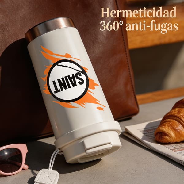 Kaffetermos 500ml Rustfritt Stål Søt Design Black