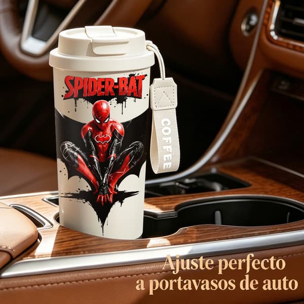 Bärbar Kaffetermos 500ml Läckagesäker Militär Design White