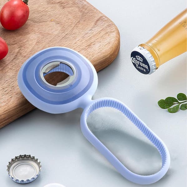 1 stycke (ljuslila) Gummidryckesflasköppnare - Halksäker