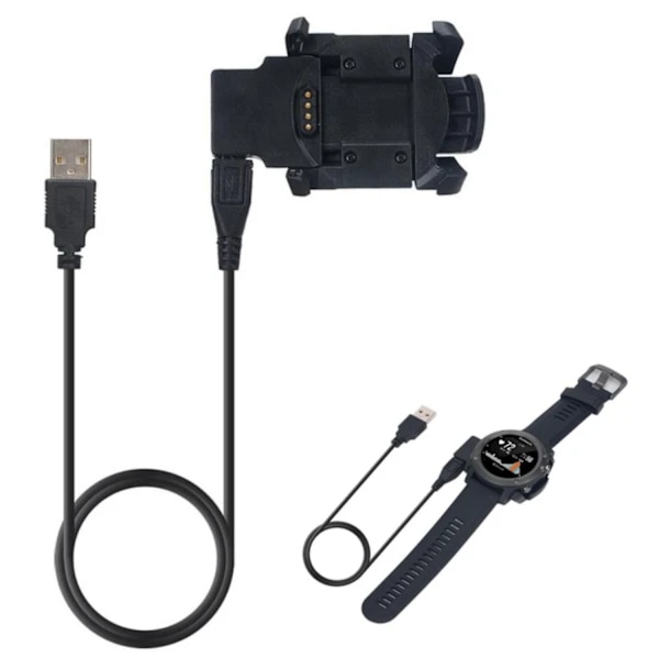 Garmin Fenix 3 HR/Fenix3/Quatix 3 USB Laddningskabel Docka Svart