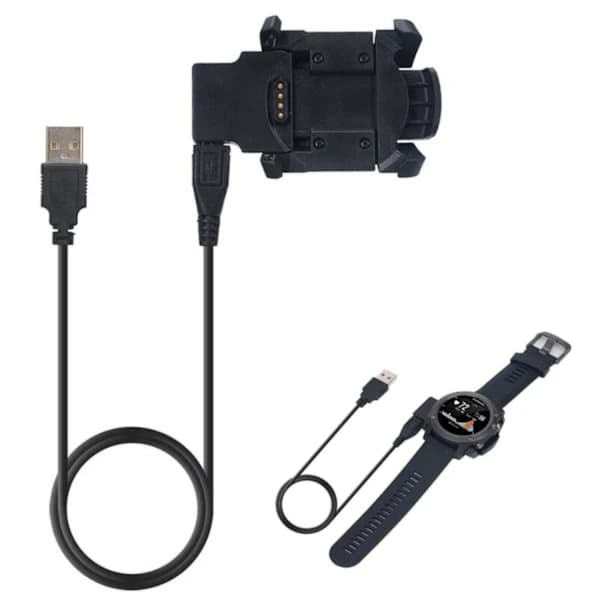 Garmin Fenix 3 HR/Fenix3/Quatix 3 USB Ladekabel Dock Sort