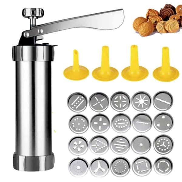Kaksprits Set kakmaskin inklusive 20 st designer Silver
