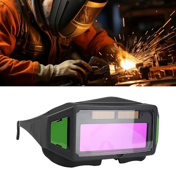 Welding Glasses Automatic Darkening - UV Resistant Anti Glare Solar Powered Auto Dimming