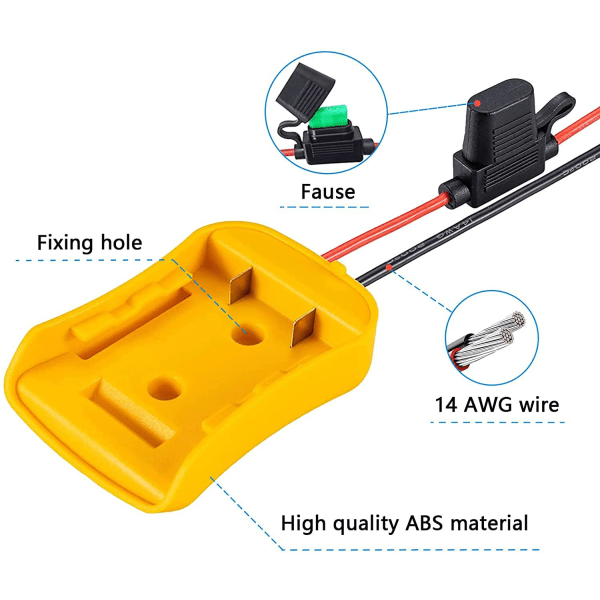 Velegnet til Dewalt elværktøj lithium batteri med sikring DIY