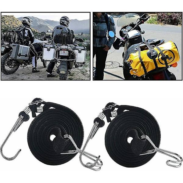 4 kappaletta Bungee-köysiä koukuilla, 2 m joustavat hihnat koukuilla, polkupyörä, autokuljetus, ralli työkalu musta,