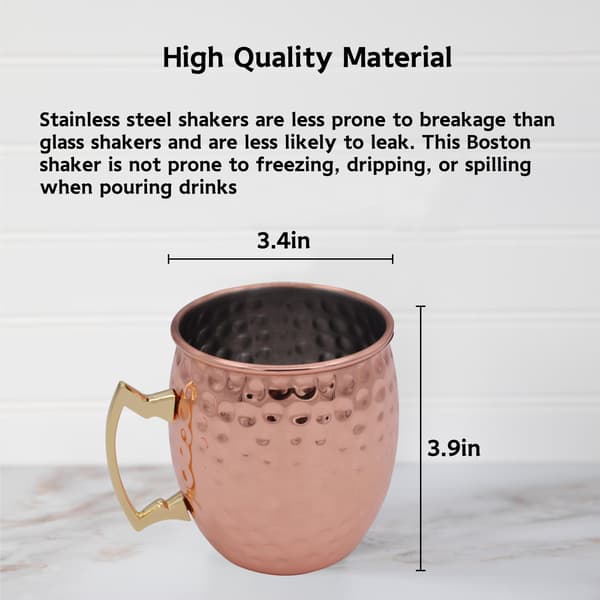 Moscow Mule krus i kobber og rustfritt stål