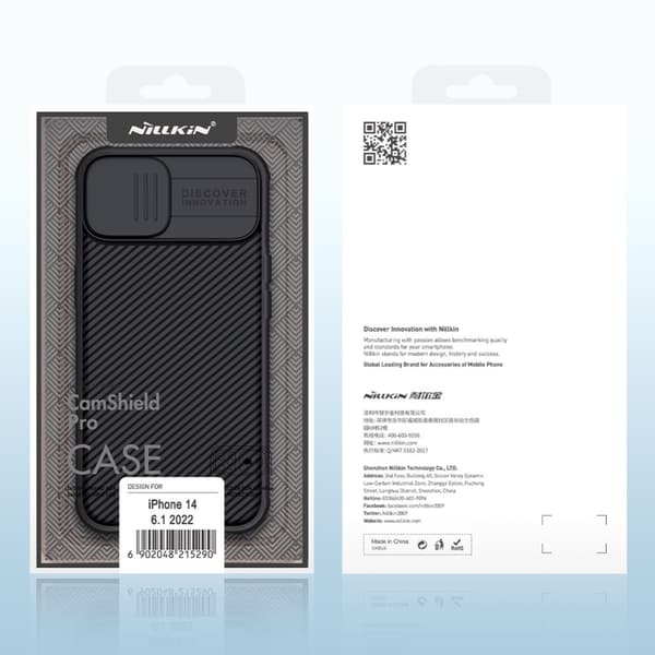 Nillkin CamShield Deksel iPhone 13 Svart,y