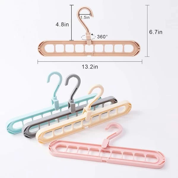 8-pack multifunktionella platsbesparande smarta galgar - 9 platser - Inn