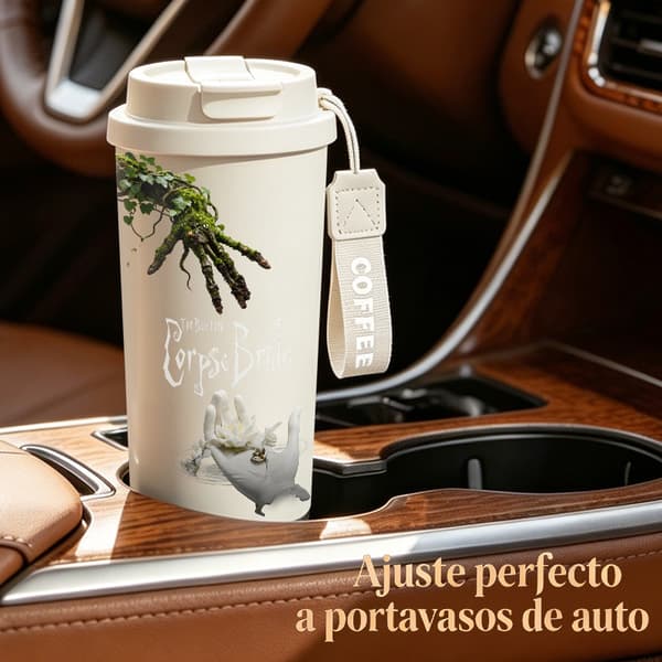 Kaffetermos 500ml Rustfritt Stål Dyredesign Black