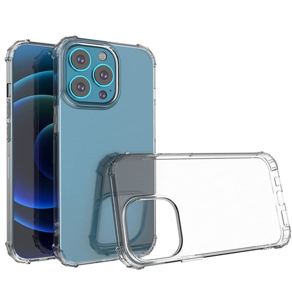 iPhone 13 Pro - Iskunkestävä TPU-kuori - Läpinäkyvä