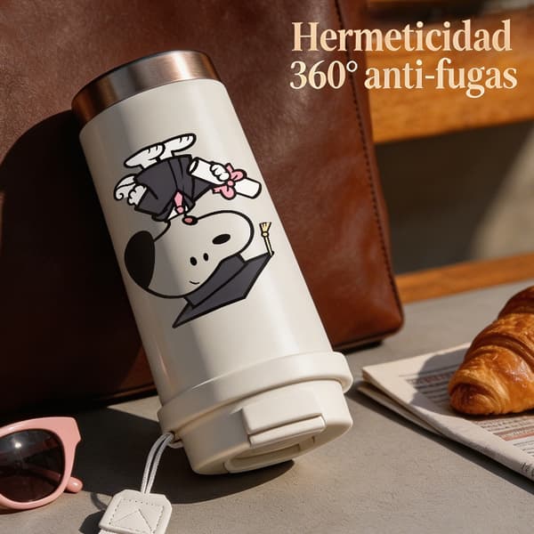Termisk kaffemugg 500ml 316 rostfritt stål modern design, isolerad kaffemugg, läckagesäker resemugg med lock Black