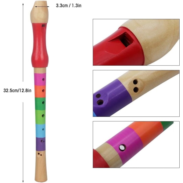 1 stycke flöjt, trä lätt pedagogisk trä flöjt leksak för 3452 | Fyndiq