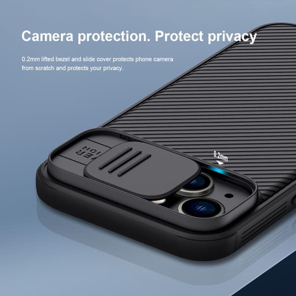Nillkin CamShield Kuori iPhone 13 Musta,y