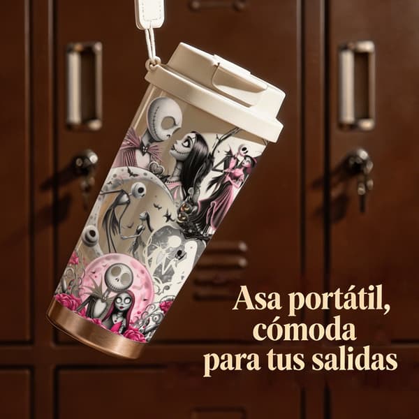 Termisk kaffekopp 500ml Militærdesign Pink