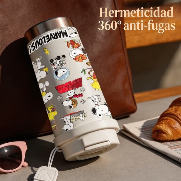 Termokopp 500ml Rustfritt Stål Dyredesign Black