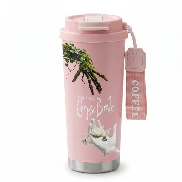 Kaffetermokande 500 ml rustfrit stål dyredesign Pink