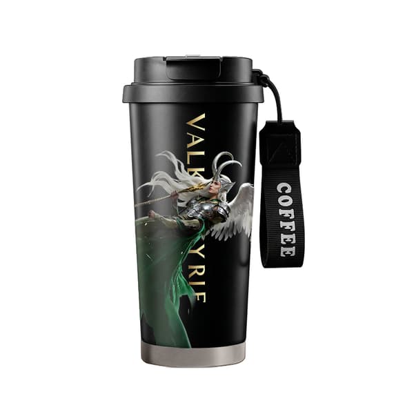 Kaffetermos 500ml 316 Rustfritt Stål Grafisk Design Black