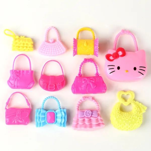 1 set med 30 cm Barbie-dockkläder, väskor, kläder, accessoarer,,A