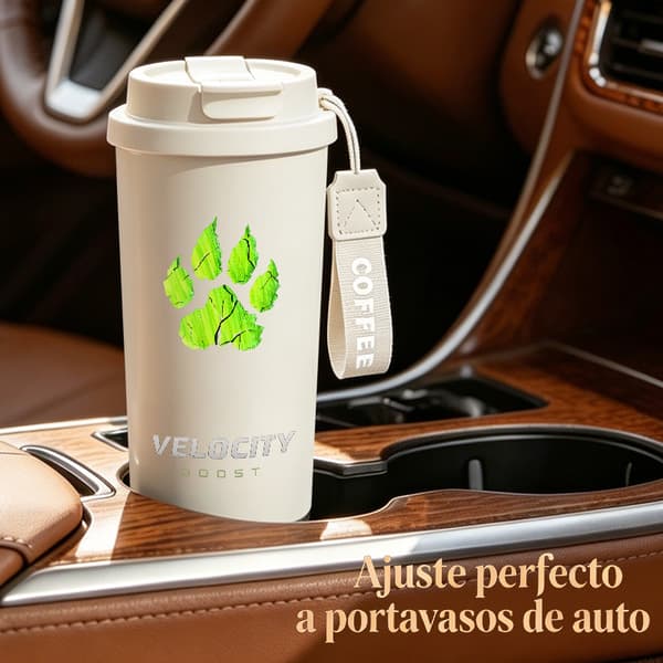 Kaffetermos 500ml Rustfritt Stål Festlig Design Black