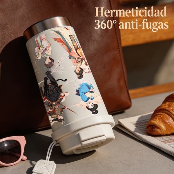 Termosmuki 500ml ruostumaton teräs Halloween-design Black