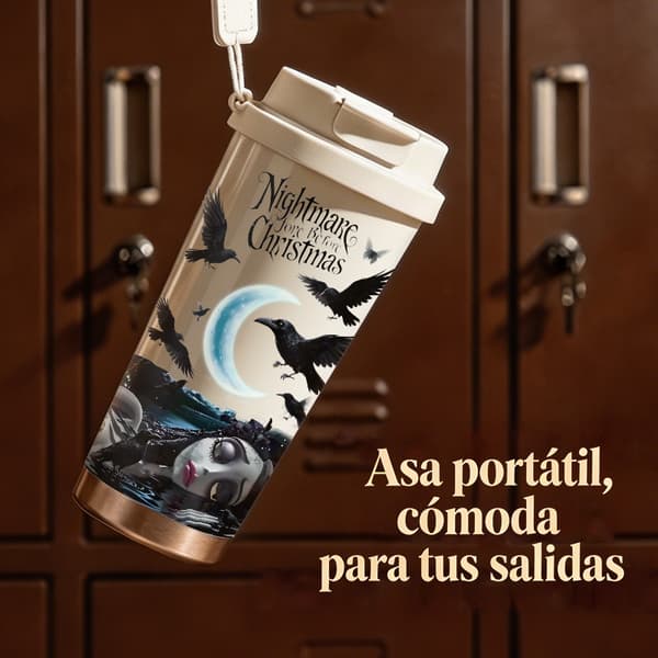 Kaffetermos 500ml Termisk Dyreprint Design White