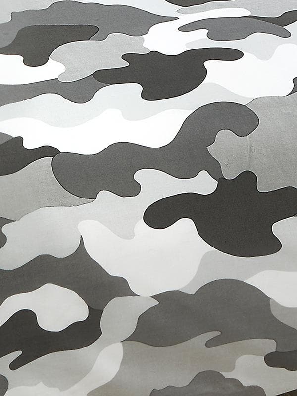 Armé Kamouflage Vändbart Påslakanset med Örngott Grey Double