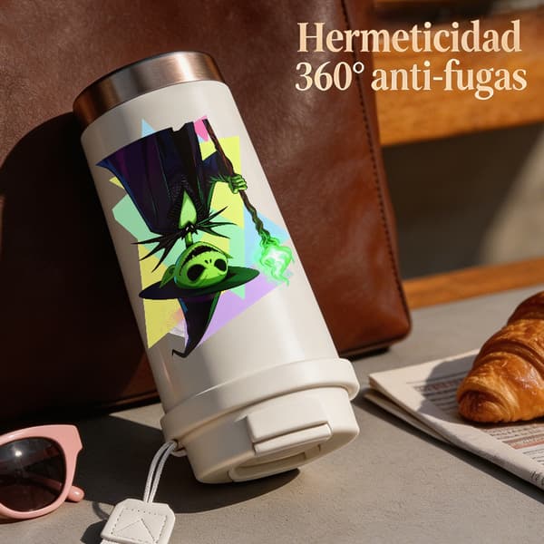 Kaffetermos 500ml Rustfritt Stål Dyreprint Design Black
