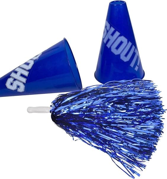 4 stycken blåa cheerleading-plastpinnar Cheerleading
