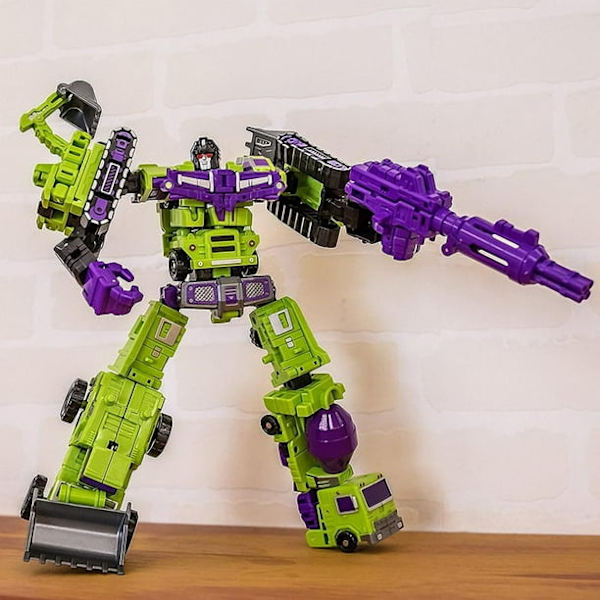 6-i-1 Transformer Leks Generations War for Cybertron Devastator Figurset, Avancerad Precisionsdeformationserie