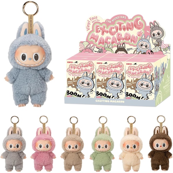 POP MART The Monsters - Tasty Macarons Vinyyli Blind Box, 6 Monsters Blind Box -hahmoa, Keräilylelut 6 blind boxes