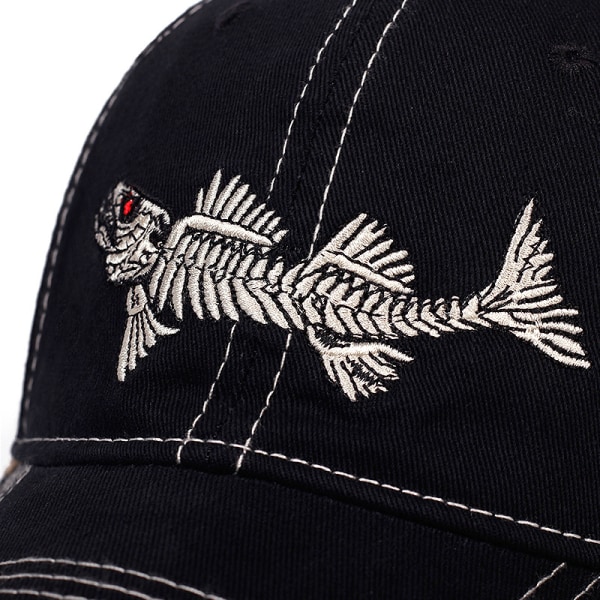 Mote- og friluftshatt i baseballstil, avslappet, med fiskebein-snapback