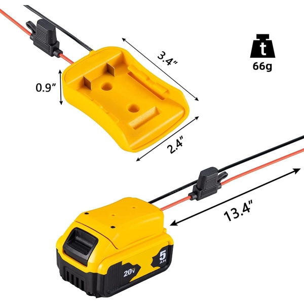 Passer for Dewalt strømverktøy litium batteri med sikring DIY