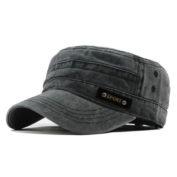 Mænd Camouflage Army Hat Camo Militær Cadet Combat Fiske Baseball Cap Sort
